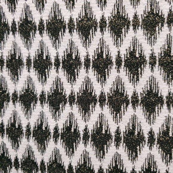 Ann Taylor LOFT Pencil Skirt Ivory Gold Metallic Geometric Pattern EUC Size 2 - Picture 3 of 7